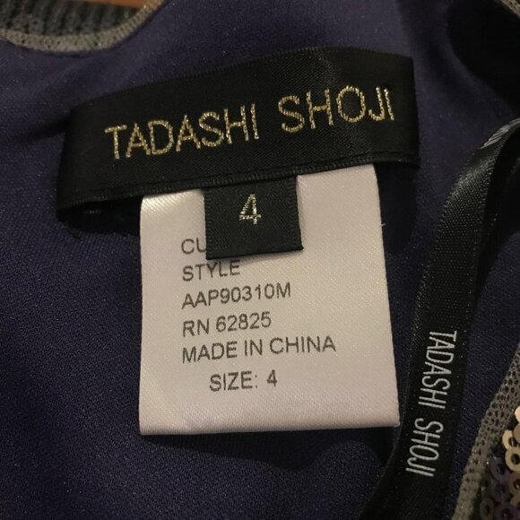 tadashi shoji sequin ombre long sleeve dress - Picture 4 of 6